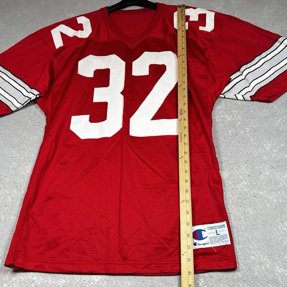 Vintage Champion Ohio State Buckeyes Football Jersey Mens Large Red #32 USA Made - Picture 7 of 12